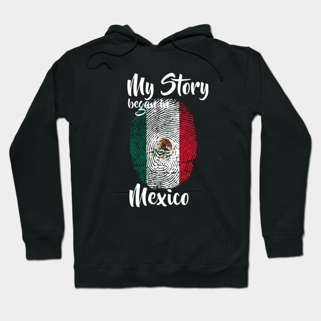 Mexico Flag Fingerprint My Story DNA Mexican Hoodie by Your Culture & Merch